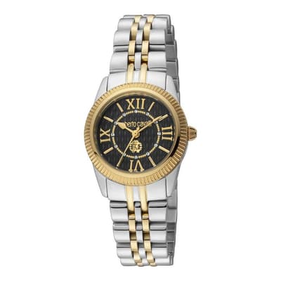Women's Two Tone Silver & Gold Roberto Cavalli Stainless Steel Watch 28mm