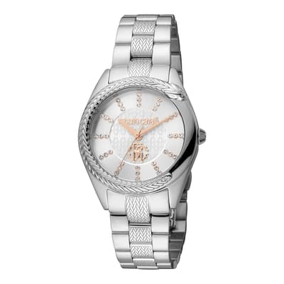 Women's Silver Roberto Cavalli Stainless Steel Watch 32mm