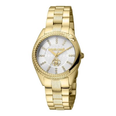 Women's Gold Roberto Cavalli Stainless Steel Watch 32mm