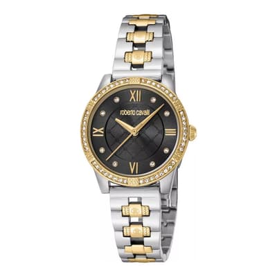 Women's Two Tone Silver & Gold Roberto Cavalli Stainless Steel Watch 30mm