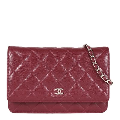 Red Chanel Matelasse Shoulder Bag - AB