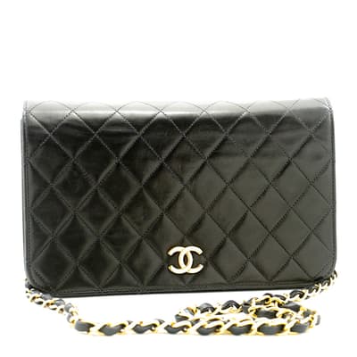Black Chanel Wallet On Chain Wallet - AB