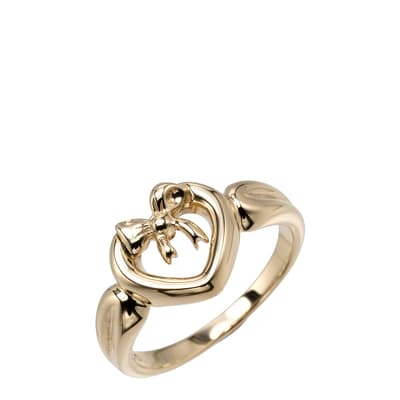 Gold Tiffany & Co Heart Ribbon Ring- B
