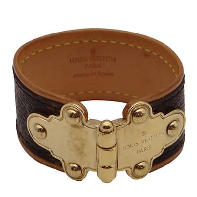 Brown Louis Vuitton Manchette Save It. Bracelet- B