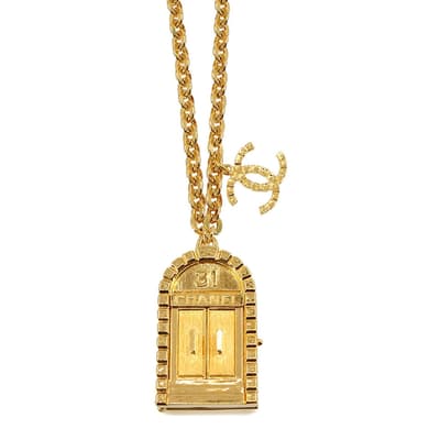 Gold Chanel Coco Mark Necklace - AB