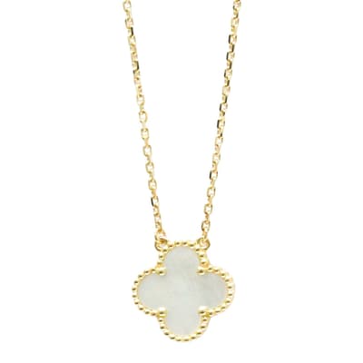 Gold Van Cleef & Arpels Vintage Alhambra Necklace- A