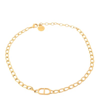 Gold Dior Cd Necklace - AB