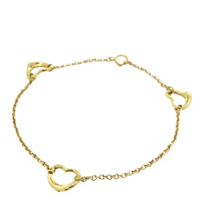 Gold Tiffany & Co Open Heart Bracelet- AB