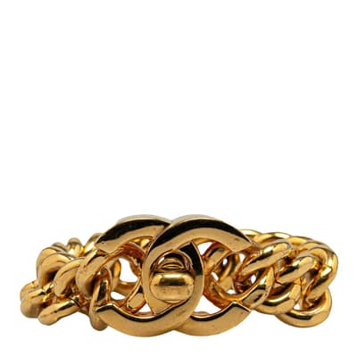 Gold Chanel Coco Mark Bracelet- AB