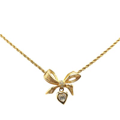 Gold Dior Mickey Mouse Necklace- AB