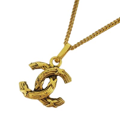 Gold Chanel Coco Mark Necklace - B