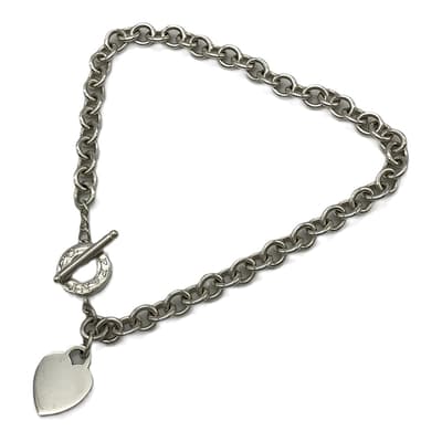 Silver Tiffany & Co Heart Necklace - B