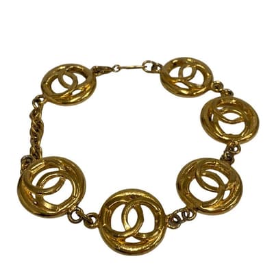 Gold Chanel Coco Mark Bracelet - B