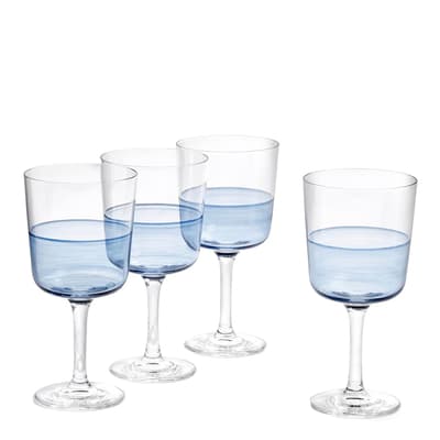 Set of 4 1815 Wine Glass 350ml, Blue