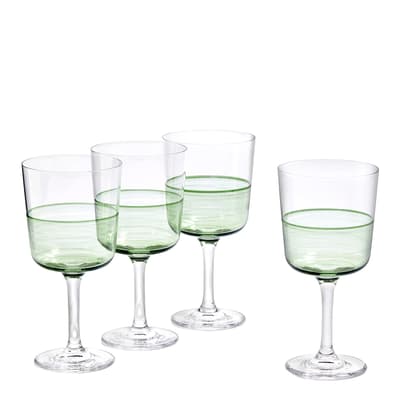 Set of 4 1815 Wine Glass 350ml, Green