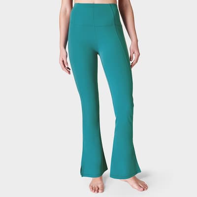 Blue Super Soft Flare 30 Inch Yoga Trousers