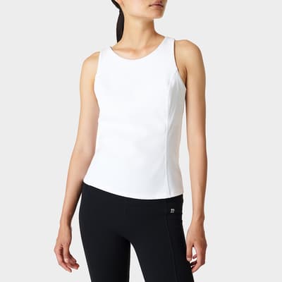 White Super Soft Rib Yoga Tank