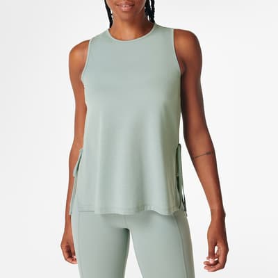 Storm Blue Tie Side Yoga Tank