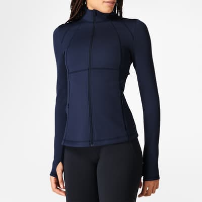 Navy Blue Power Boost Workout Zip Through