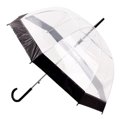 Transparent Birdcage Umbrella for Men and Women - Automatic opening - Black border