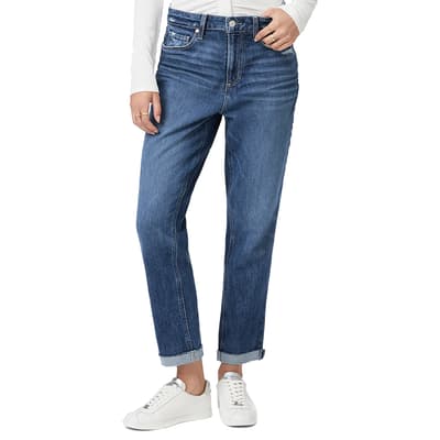 Mid Wash High Rise Brigitte Boyfriend Jeans