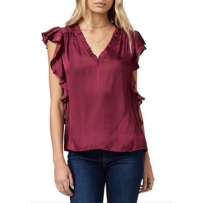 Burgundy Sleevless Genie Blouse