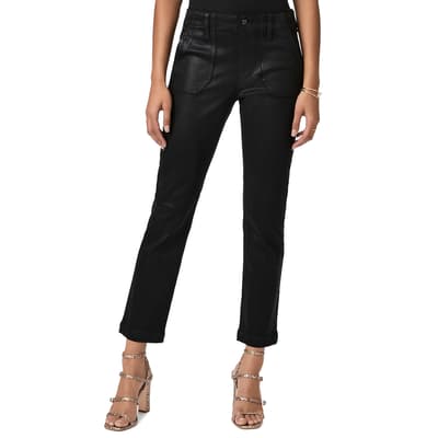 Black Coated Mayslie Straight Leg Jeans