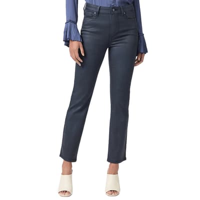 Navy Coated Cindy Straight Leg Jeans