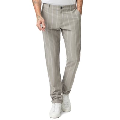 Light Grey Stripe Stafford Straight Trousers