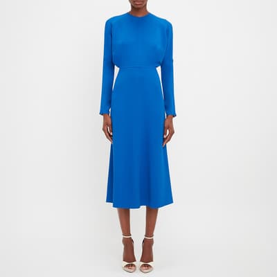 Blue Dolman Long Dress