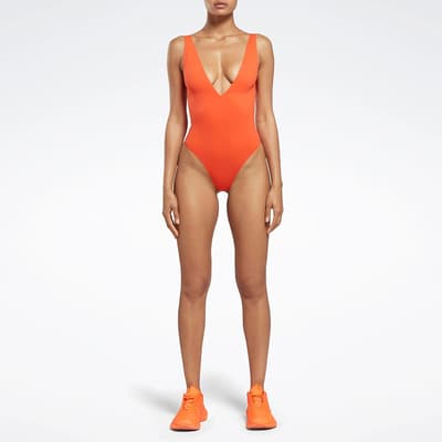 Orange VB x Rbk V-neck Bodysuit