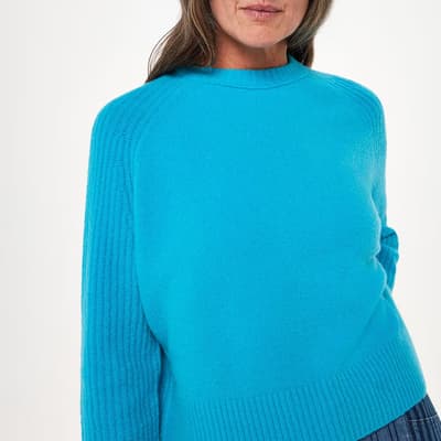 Blue Anna Wool Blend Knit Jumper