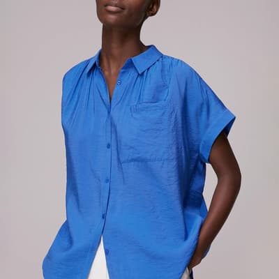 Blue Nicola Button Shirt