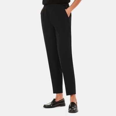 Black Ella Essential Wool Blend Trousers