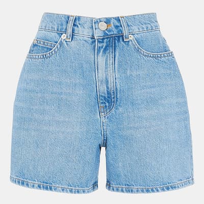 Light Blue High Waisted Denim Shorts