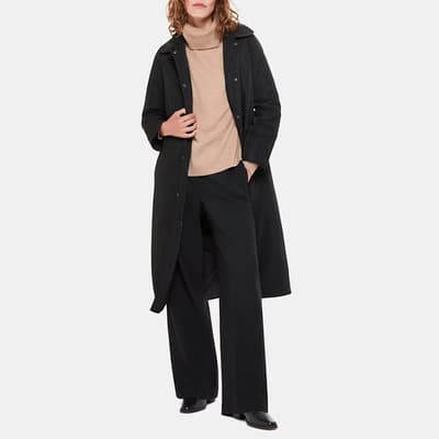 Black  Senna Padded Longline Mac