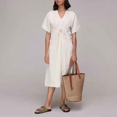 Stone Imogen Linen Midi Dress