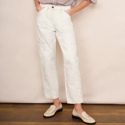 White Cecelia Cargo Jean 