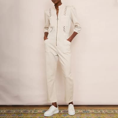 Cream Zoe Ric Rac Jumpsuit