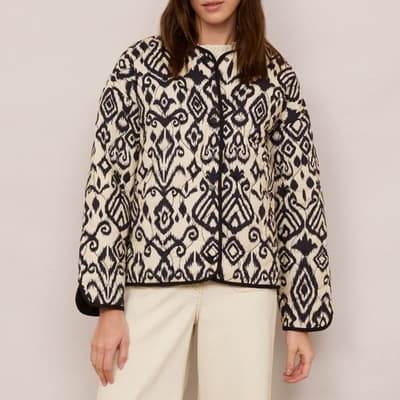 Ivory Olive Quilted Jacket 