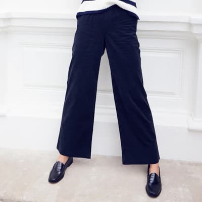 Navy Nola Cord Trouser