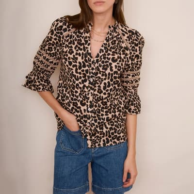 Leopard Parker Blouse