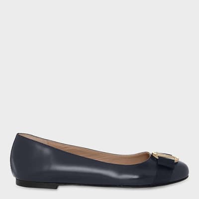 Navy Leather Cristie Ballet Flat