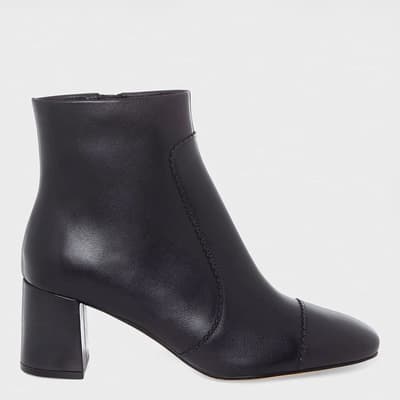 Navy Leather Leila Ankle Boot