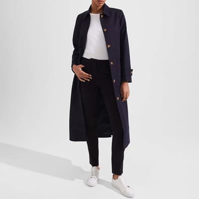 Dark Blue Carrie Denim Trench Coat