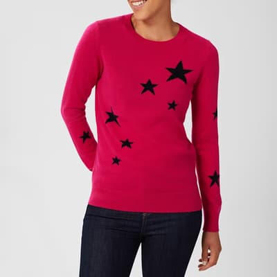 Pink Samira Star Cashmere Blend Jumper