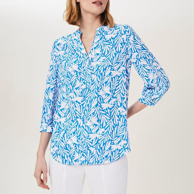 Blue Essie Printed Blouse