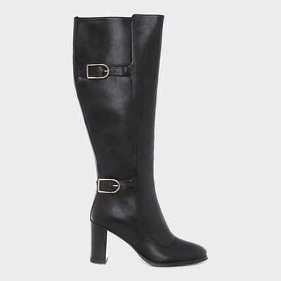 Black Leather Nell Long Boot