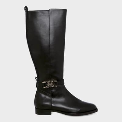 Black Leather Malindi Long Boot