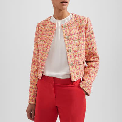 Multi Claire Tweed Cotton Blend Jacket